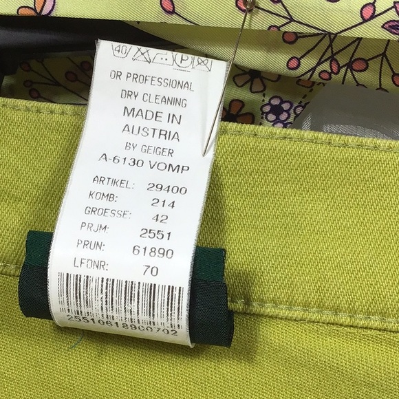 GEIGER Collections Jeans Chartreuse High Rise Straight Leg Zip Front - Picture 5 of 9